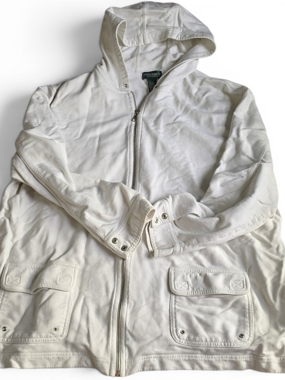Ralph Lauren White Hooded Zip Jacket